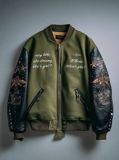 Custom Distressed Flight Jacke