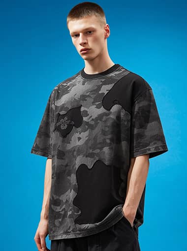 Custom Camouflage Patchwork T-