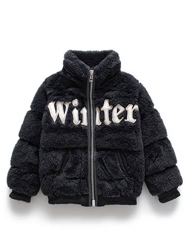 Custom Winter Shearling Jacket with Bold Embroidery